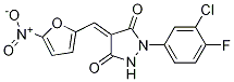 (E)-1-(3-chloro-4-fluorophenyl)-4-((5-nitrofuran-2-yl)Methylene)pyrazolidine-3,5-dione CAS#: 423148-78-1