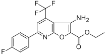 ETHYL 3-AMINO-4-(TRIFLUOROMETHYL)-6-(4-FLUOROPHENYL)FURO[2,3-B]PYRIDINE-2-CARBOXYLATE CAS#: 477320-36-8
