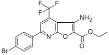 ETHYL 3-AMINO-6-(4-BROMOPHENYL)-4-(TRIFLUOROMETHYL)FURO[2,3-B]PYRIDINE-2-CARBOXYLATE CAS#: 477320-34-6