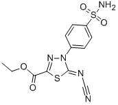ETHYL 4-[4-(AMINOSULFONYL)PHENYL]-5-CYANAMIDE-4,5-DIHYDRO-1,3,4-THIADIAZOLE-2-CARBOXYLATE CAS#: 444791-17-7