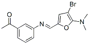 Ethanone,  1-[3-[[[4-bromo-5-(dimethylamino)-2-furanyl]methylene]amino]phenyl]- CAS#: 469903-29-5