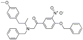 Ethanone, 2-[[2-(4-Methoxyphenyl)-1-Methylethyl](phenylMethyl)aMino]-1-[3-nitro-4-(phenylMethoxy)phenyl]- CAS#: 43229-66-9
