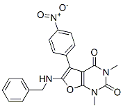 Furo[2,3-d]pyrimidine-2,4(1H,3H)-dione,  1,3-dimethyl-5-(4-nitrophenyl)-6-[(phenylmethyl)amino]- CAS#: 503160-56-3