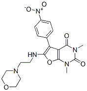 Furo[2,3-d]pyrimidine-2,4(1H,3H)-dione,  1,3-dimethyl-6-[[2-(4-morpholinyl)ethyl]amino]-5-(4-nitrophenyl)- CAS#: 503160-58-5