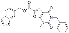 Furo[2,3-d]pyrimidine-6-carboxylic  acid,  1,2,3,4-tetrahydro-1-methyl-2,4-dioxo-3-(phenylmethyl)-,  benzo[b]thien-6-ylmethyl  ester CAS#: 448969-70-8