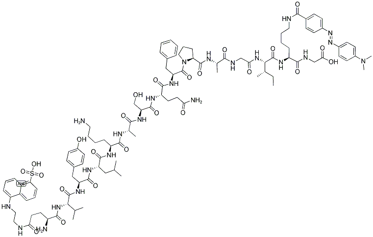 H-GLU(EDANS)-VAL-TYR-LEU-LYS-ALA-SER-GLN-PHE-PRO-ALA-GLY-ILE-LYS(DABCYL)-GLY-OH CAS#: 400746-50-1