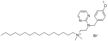 HEXADECYL[2-([P-METHOXYBENZYL]-2-PYRIMIDINYLAMINO)ETHYL]DIMETHYL-AMMONIUM BROMIDE CAS#: 553-08-2
