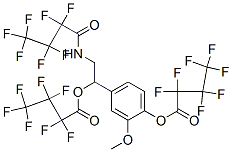 Heptafluorobutyric acid 4-[2-[(heptafluorobutyryl)amino]-1-[(heptafluorobutyryl)oxy]ethyl]-2-methoxyphenyl ester CAS#: 55255-98-6