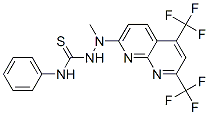 Hydrazinecarbothioamide, 2-[5,7-bis(trifluoromethyl)-1,8-naphthyridin-2-yl]-2-methyl-N-phenyl- (9CI) CAS#: 400077-49-8