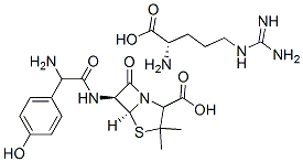 L-arginine [2S-[2alpha,5alpha,6beta(S*)]]-6-[amino(p-hydroxyphenyl)acetamido]-3,3-dimethyl-7-oxo-4-thia-1-azabicyclo[3.2.0]heptane-2-carboxylate CAS#: 59261-05-1