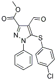 METHYL 5-[(4-CHLOROPHENYL)SULFANYL]-4-FORMYL-1-PHENYL-1H-PYRAZOLE-3-CARBOXYLATE CAS#: 449778-53-4