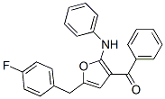Methanone,  [5-[(4-fluorophenyl)methyl]-2-(phenylamino)-3-furanyl]phenyl- CAS#: 596818-55-2