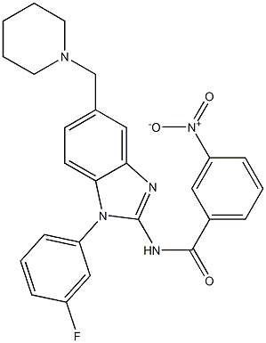 N-[1-(3-Fluorophenyl)-5-[(piperidin-1-yl)Methyl]-1H-benziMidazol-2-yl]-3-nitrobenzaMide CAS#: 509093-99-6