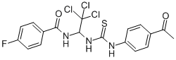 N-(1-{[(4-acetylanilino)carbothioyl]amino}-2,2,2-trichloroethyl)-4-fluorobenzamide CAS#: 406915-41-1