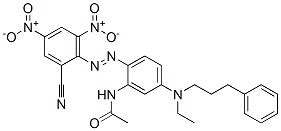 N-[2-[(2-cyano-4,6-dinitrophenyl)azo]-5-[ethyl(3-phenylpropyl)amino]phenyl]acetamide CAS#: 55296-95-2