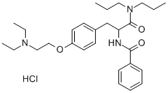 N-[2-[4-(2-DIETHYLAMINOETHOXY)PHENYL]-1-(DIPROPYLCARBAMOYL)ETHYL]BENZAMIDE HYDROCHLORIDE CAS#: 53567-47-8