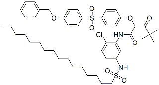 N-[2-chloro-5-[(hexadecylsulphonyl)amino]phenyl]-4,4-dimethyl-3-oxo-2-[4-[[4-(phenylmethoxy)phenyl]sulphonyl]phenoxy]valeramide CAS#: 56912-29-9