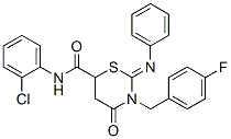 N-(2-chlorophenyl)-3-[(4-fluorophenyl)methyl]-4-oxo-2-phenylimino-1,3-thiazinane-6-carboxamide CAS#: 6135-46-2