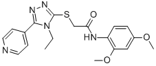 N-(2,4-dimethoxyphenyl)-2-{[4-ethyl-5-(4-pyridinyl)-4H-1,2,4-triazol-3-yl]sulfanyl}acetamide CAS#: 482639-94-1