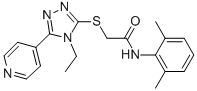 N-(2,6-dimethylphenyl)-2-{[4-ethyl-5-(4-pyridinyl)-4H-1,2,4-triazol-3-yl]sulfanyl}acetamide CAS#: 482640-16-4