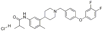 N-[3-[1-[[4-(3,4-Difluorophenoxy)phenyl]methyl]-4-piperidinyl]-4-methylphenyl]-2-methylpropanamidehydrochloride CAS#: 487051-12-7