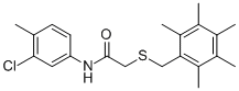 N-(3-CHLORO-4-METHYLPHENYL)-2-[(2,3,4,5,6-PENTAMETHYLBENZYL)SULFANYL]ACETAMIDE CAS#: 477334-07-9