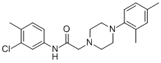 N-(3-CHLORO-4-METHYLPHENYL)-2-[4-(2,4-DIMETHYLPHENYL)PIPERAZINO]ACETAMIDE CAS#: 477333-96-3