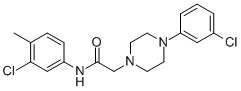 N-(3-CHLORO-4-METHYLPHENYL)-2-[4-(3-CHLOROPHENYL)PIPERAZINO]ACETAMIDE CAS#: 477333-99-6