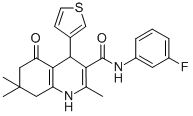 N-(3-fluorophenyl)-2,7,7-trimethyl-5-oxo-4-(3-thienyl)-1,4,5,6,7,8-hexahydro-3-quinolinecarboxamide CAS#: 406183-09-3