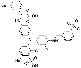 N-[4-[(2-Chloro-4-sodiosulfophenyl)[3-methyl-4-[(3-sodiosulfobenzyl)amino]phenyl]methylene]-2-methyl-2,5-cyclohexadien-1-ylidene]-3-sulfonatobenzenemethanaminium CAS#: 5844-09-7