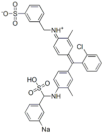 N-[4-[(2-Chlorophenyl)[3-methyl-4-[(3-sodiosulfobenzyl)amino]phenyl]methylene]-2-methyl-2,5-cyclohexadien-1-ylidene]-3-sulfonatobenzenemethanaminium CAS#: 5863-49-0