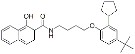 N-[4-[2-cyclopentyl-4-(1,1-dimethylethyl)phenoxy]butyl]-1-hydroxynaphthalene-2-carboxamide CAS#: 52762-70-6