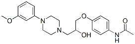 N-[4-[2-hydroxy-3-[4-(3-methoxyphenyl)piperazin-1-yl]propoxy]phenyl]ac etamide CAS#: 47633-31-8