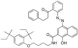 N-[4-(2,4-Di-tert-pentylphenoxy)butyl]-1-hydroxy-4-[2-(3-phenylpropionyl)phenylazo]-2-naphthamide CAS#: 50886-16-3