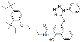 N-[4-[2,4-bis(2-methylbutan-2-yl)phenoxy]butyl]-1-hydroxy-4-(1-phenylt etrazol-5-yl)sulfanyl-naphthalene-2-carboxamide CAS#: 5084-12-8