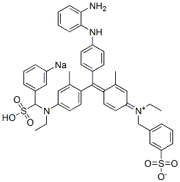 N-[4-[[4-[(2-Aminophenyl)amino]phenyl][4-[N-ethyl-N-(3-sodiosulfobenzyl)amino]-2-methylphenyl]methylene]-3-methyl-2,5-cyclohexadien-1-ylidene]-N-ethyl-3-sulfonatobenzenemethanaminium CAS#: 5863-45-6