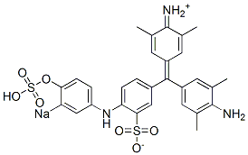 N-[4-[(4-Amino-3,5-dimethylphenyl)[4-[(4-hydroxy-3-sodiosulfophenyl)amino]-3-sulfonatophenyl]methylene]-2,6-dimethyl-2,5-cyclohexadien-1-ylidene]aminium CAS#: 5844-13-3