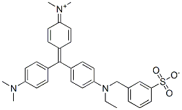 N-[4-[[4-[N-Ethyl-N-(3-sulfonatobenzyl)amino]phenyl][4-(dimethylamino)phenyl]methylene]-2,5-cyclohexadien-1-ylidene]-N-methylmethanaminium CAS#: 5844-18-8