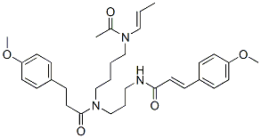N-[4-(Acetyl-1-propenylamino)butyl]-4-methoxy-N-[3-[[3-(4-methoxyphenyl)-1-oxo-2-propenyl]amino]propyl]benzenepropanamide CAS#: 55622-38-3
