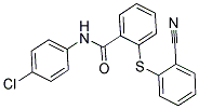 N-(4-CHLOROPHENYL)-2-[(2-CYANOPHENYL)SULFANYL]BENZENECARBOXAMIDE CAS#: 477885-76-0
