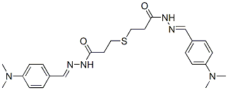 N-[(4-dimethylaminophenyl)methylideneamino]-3-[2-[[(4-dimethylaminophe nyl)methylideneamino]carbamoyl]ethylsulfanyl]propanamide CAS#: 5457-18-1
