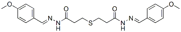N-[(4-methoxyphenyl)methylideneamino]-3-[2-[[(4-methoxyphenyl)methylid eneamino]carbamoyl]ethylsulfanyl]propanamide CAS#: 5460-24-2