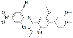 N-[5-[bis(2-methoxyethyl)amino]-2-[(2-chloro-6-cyano-4-nitrophenyl)azo]-4-methoxyphenyl]acetamide CAS#: 58049-96-0