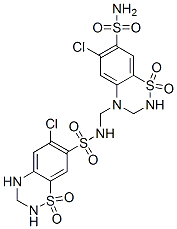 N-[[7-(Aminosulfonyl)-6-chloro-2,3-dihydro-1,1-dioxo-4H-1,2,4-benzothiadiazin-4-yl]methyl]-6-chloro-3,4-dihydro-2H-1,2,4-benzothiadiazine-7-sulfonamide 1,1-Dioxode CAS#: 402824-96-8