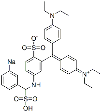 N-Ethyl-N-[4-[[4-(diethylamino)phenyl][2-sulfonato-5-[(3-sodiosulfobenzyl)amino]phenyl]methylene]-2,5-cyclohexadien-1-ylidene]ethanaminium CAS#: 6416-27-9
