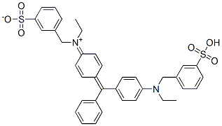 N-Ethyl-N-[4-[[4-[ethyl[(3-sulfophenyl)methyl]amino]phenyl]phenylmethylene]-2,5-cyclohexadien-1-ylidene]-3-sulfonatobenzenemethanaminium CAS#: 6638-02-4