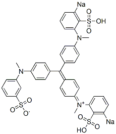 N-Methyl-N-[4-[[4-[N-methyl-N-(3-sulfonatophenyl)amino]phenyl][4-[N-methyl-N-(3-sodiosulfophenyl)amino]phenyl]methylene]-2,5-cyclohexadien-1-ylidene]-3-sodiosulfobenzenaminium CAS#: 5964-16-9