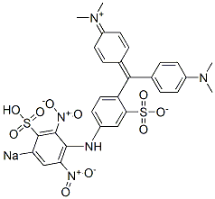 N-Methyl-N-[4-[(4-dimethylaminophenyl)[4-[(2,6-dinitro-4-sodiosulfophenyl)amino]-2-sulfonatophenyl]methylene]-2,5-cyclohexadien-1-ylidene]methanaminium CAS#: 5905-35-1