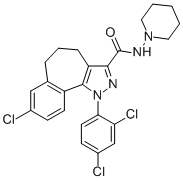 N-PIPERIDINYL-[8-CHLORO-1-(2,4-DICHLOROPHENYL)-1,4,5,6-TETRAHYDROBENZO-[6,7]CYCLOHEPTAL[1,2-C]PYRAZOLE-3-CARBOXAMIDE CAS#: 494844-07-4