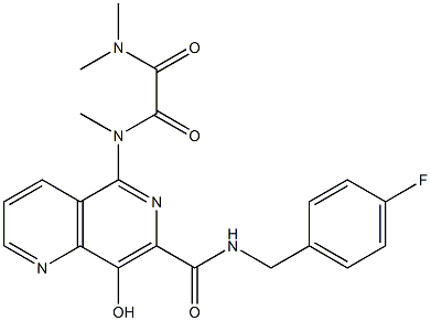 N1-[7-[[(4-Fluorobenzyl)amino]carbonyl]-8-hydroxy-1,6-naphthyridin-5-yl]-N1,N2,N2-trimethylethanediamide CAS#: 410545-90-3